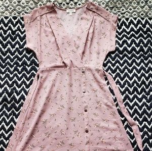 Monteau Mini Floral Wrap Dress